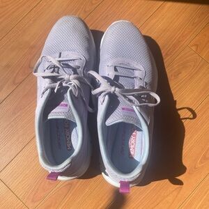 Lavender Skechers with White Details
